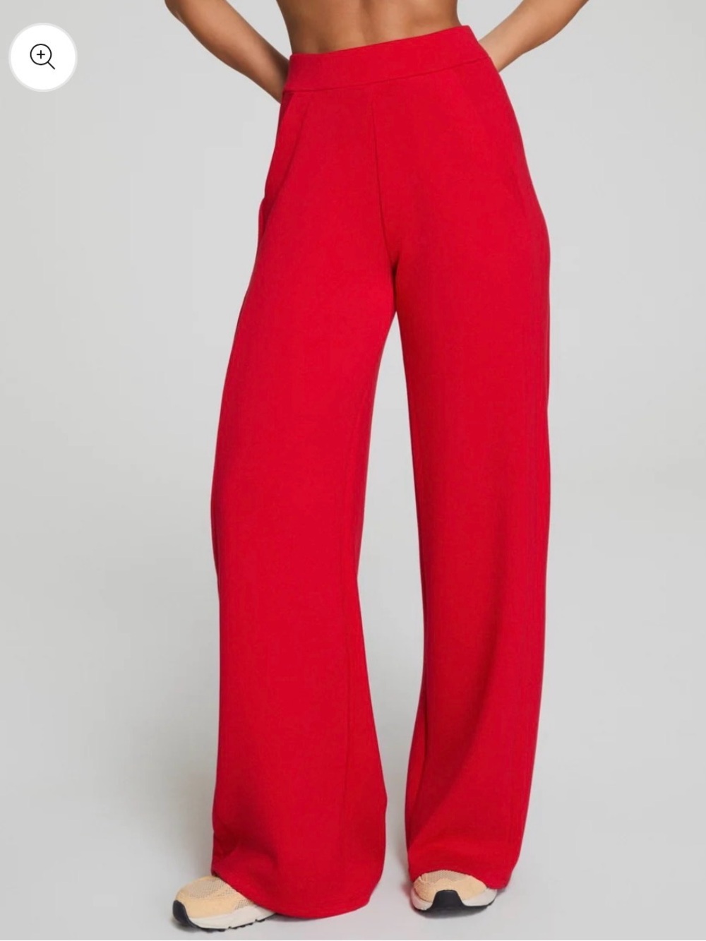 SPANX Air-Essentials Wide-Leg Track Pants in Spanx Red